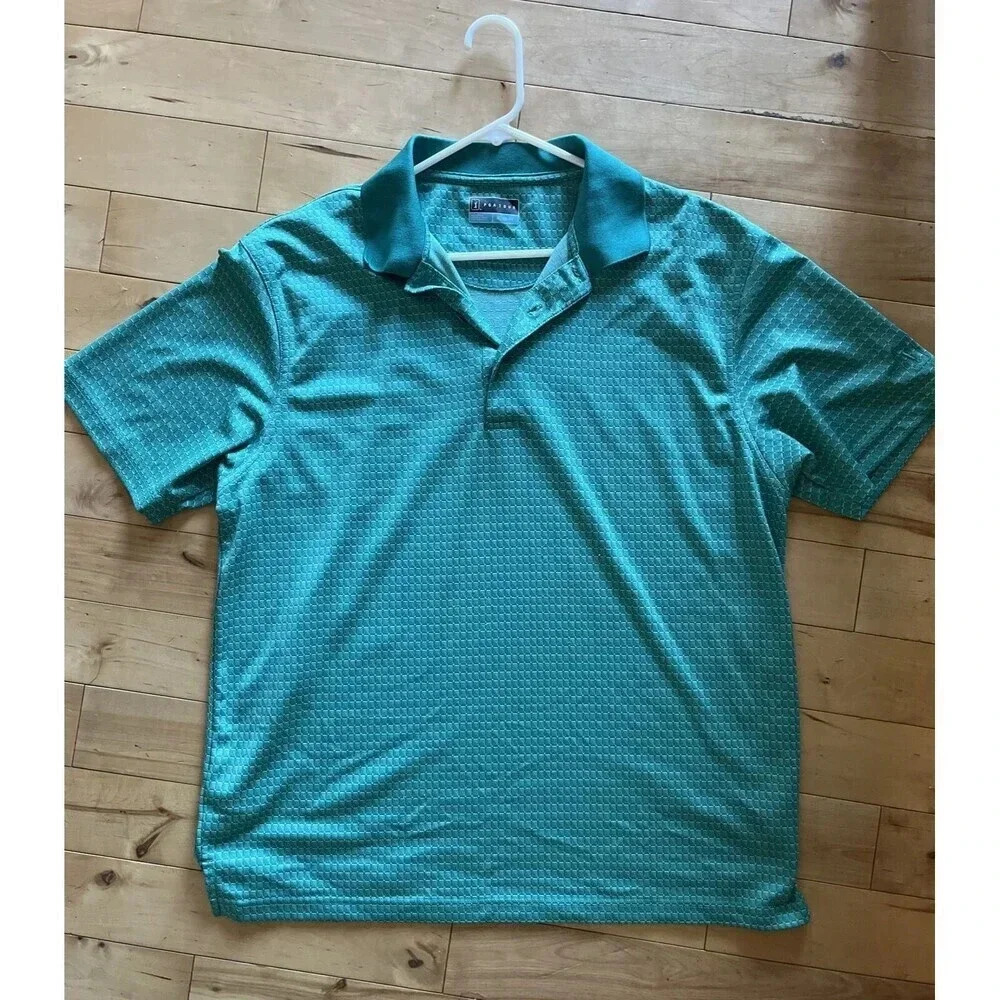 Men's PGA Tour golf polo Green Short Sleeve shirt size XL